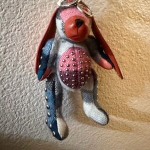 Burberry Doggy Checkered Plush Keychain